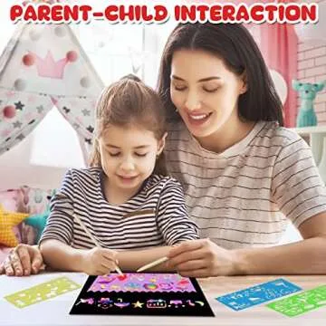 ZMLM Scratch Paper Art Set: 60Pcs Magic Drawing Art Craft Kid Easter Basket Stuffers Scratch Paper Supply Toddler Preschool Learning Toy for Age 3 4 5 6 7 8 Girl Boy Valentine's Day Birthday Gift