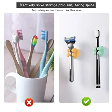 iBetterLife Stylish Silicone Toothbrush Holders - 6 Pack