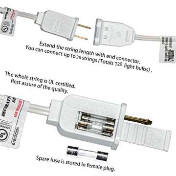 GOOTHY 50Ft LED String Lights for Outdoor Decor