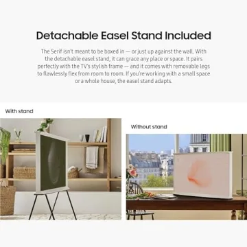 SAMSUNG 55-Inch QLED 4K The Serif Smart TV with Unique Design