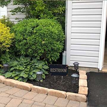 WOSTOD Vintage Metal Restroom Sign for Offices & Businesses