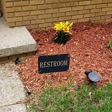 WOSTOD Vintage Metal Restroom Sign for Offices & Businesses