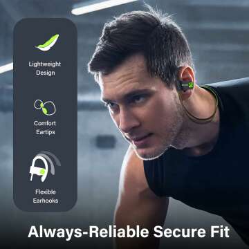 Waterproof Bluetooth 5.3 Over-Ear Earbuds for Sports