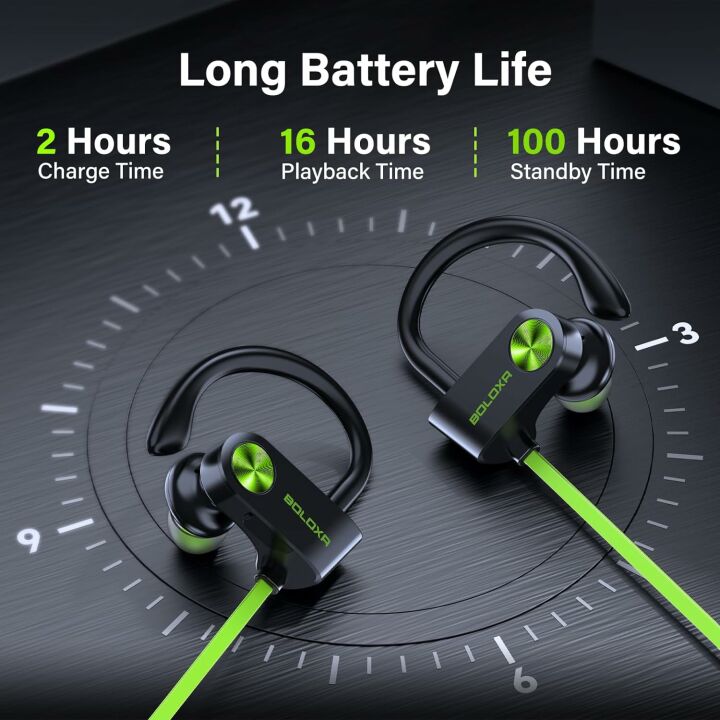 Waterproof Bluetooth 5.3 Over-Ear Earbuds for Sports