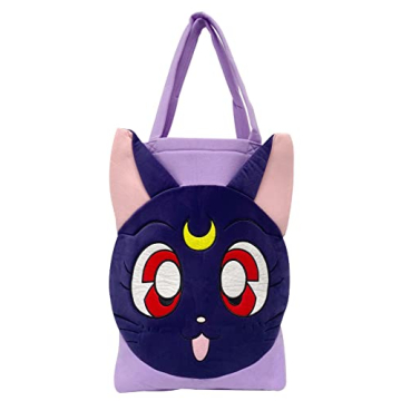 Sailor Moon R Plush Tote Bag - Luna: High-Quality Anime Collectible