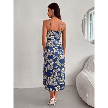Floerns Women's Floral Print Midi Cami Dress - Summer Ready
