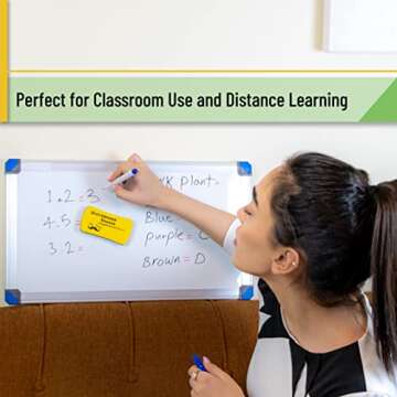 Mr. Pen- Magnetic Dry Erase Erasers, 8 Pack, Assorted Colors, Whiteboard Eraser, Dry Eraser, White Board Erasers Dry Erase, Dry Erase Board Eraser, Magnetic Whiteboard Eraser, Magnetic Dry Eraser