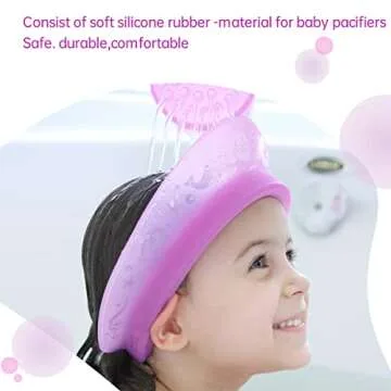 Kair Air Cushioned Bath Visor, Shower Cap For Kids, Hair Washing Hat For Toddlers Adults, Purple