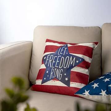 Quality 4th of July Pillow Covers - Set of 4 Decoration