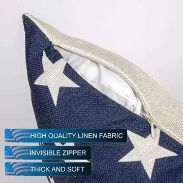 Quality 4th of July Pillow Covers - Set of 4 Decoration