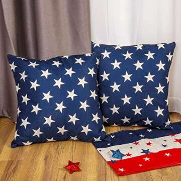 Quality 4th of July Pillow Covers - Set of 4 Decoration