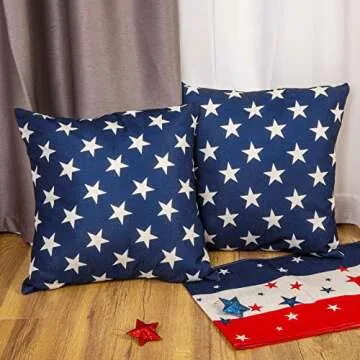 Quality 4th of July Pillow Covers - Set of 4 Decoration