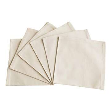 AMOUR INFINI Cotton Cloth Napkins Set of 12 Washable Soft Premium Hotel Quality 18x18 inch Dinner Na...