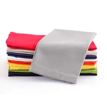 AMOUR INFINI Cotton Cloth Napkins Set of 12 Washable Soft Premium Hotel Quality 18x18 inch Dinner Napkin for Parties, Weddings and Thanksgiving, Christmas Decoration ((Beige)