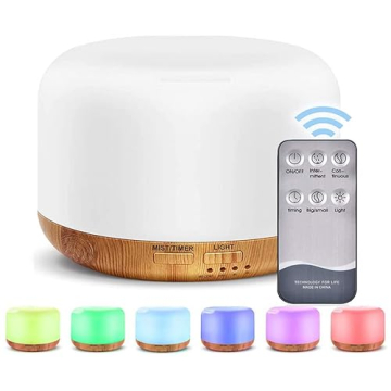 Oil Diffuser Humidifier with Remote Control and Lights