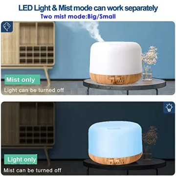 Oil Diffuser Humidifier with Remote Control and Lights