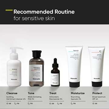 Minimalist 6% Oat Extract Gentle Face Wash for Sensitive, Dry & Dehydrated Skin | Hyaluronic Acid Provides Hydration | For Women & Men | 4 Fl Oz / 120 ml