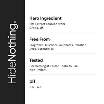 Minimalist 6% Oat Extract Gentle Face Wash for Sensitive, Dry & Dehydrated Skin | Hyaluronic Acid Provides Hydration | For Women & Men | 4 Fl Oz / 120 ml