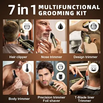 Ufree Beard Trimmer: 7-in-1 Grooming Kit for Men