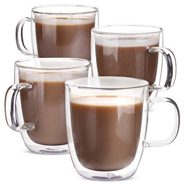 Stylish BTaT Double Wall Insulated Glass Coffee Mugs