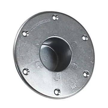 AP Products 013-1112 Flush Round Table Base – Chrome Plated Stylish Support