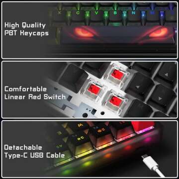 Womier 60% Mechanical RGB Keyboard with Customizable Features