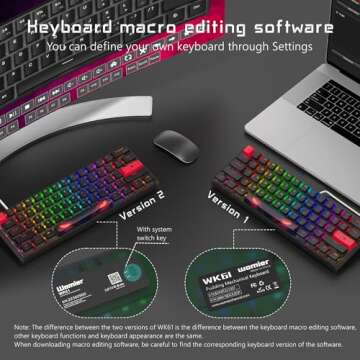 Womier 60% Mechanical RGB Keyboard with Customizable Features