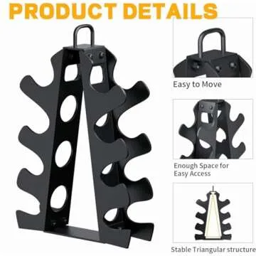 Compact Dumbbell Rack for Home Gym Organization and Style