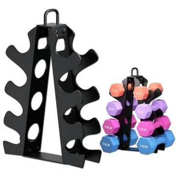 Compact Dumbbell Rack for Home Gym Organization and Style