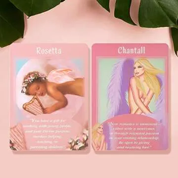 Gayrrnel Romance Angel Oracle Card Deck,Tarot Cards for Beginners, 44 Romance Angel Oracle, Handmade, Ideal for Learning, Doreen Virtue's Rare Out of Print Set (Message Oracle)