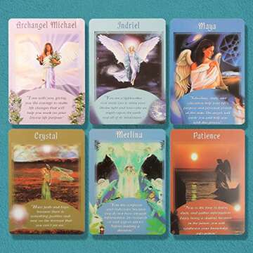 Gayrrnel Romance Angel Oracle Card Deck,Tarot Cards for Beginners, 44 Romance Angel Oracle, Handmade, Ideal for Learning, Doreen Virtue's Rare Out of Print Set (Message Oracle)