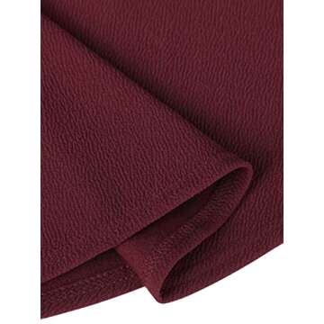 DJT Women's Basic Versatile Casual Stretchy Flared Pleated Mini Skater Skirt with Shorts X-Large Wine