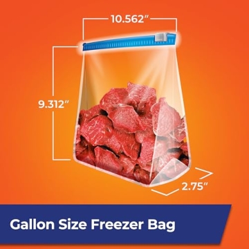 Hefty Slider Freezer Storage Bags - 56 Gallon Size