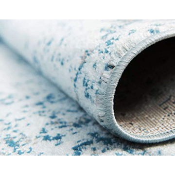 Unique Loom Sofia Collection Area Rug - Casino (8' x 10' Rectangle Light Blue/Ivory)