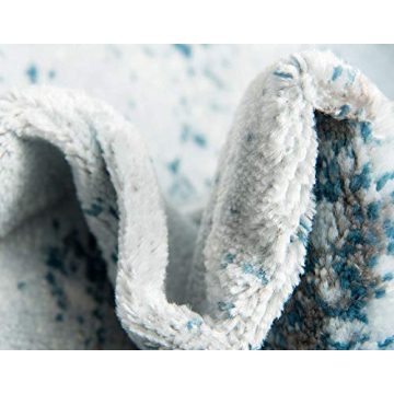 Unique Loom Sofia Collection Area Rug - Casino (8' x 10' Rectangle Light Blue/Ivory)