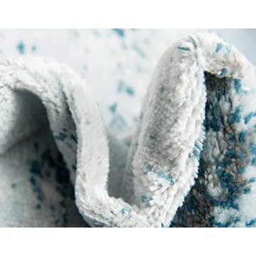 Unique Loom Sofia Collection Area Rug - Casino (8' x 10' Rectangle Light Blue/Ivory)