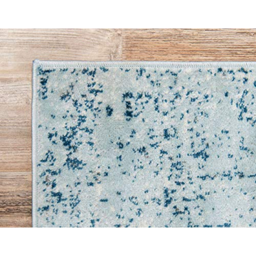 Unique Loom Sofia Collection Area Rug - Casino (8' x 10' Rectangle Light Blue/Ivory)