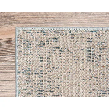 Unique Loom Sofia Collection Area Rug - Casino (8' x 10' Rectangle Light Blue/Ivory)