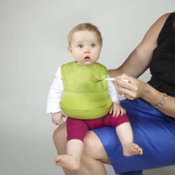 OXO Tot Roll Up Bib & Spoon Set for Easy Mealtimes