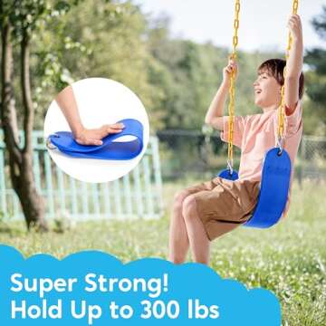 TURFEE 2 Pack Swing for Outdoor Swing Set, Swing Seat Replacement Kit with 66" Heavy Duty Chains, 4 ...
