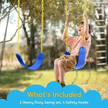 TURFEE 2 Pack Swing Set for Outdoor Fun