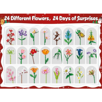 2024 Advent Calendar with 2455PCS Flower Blocks Set