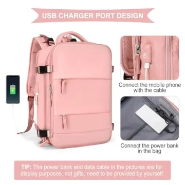 Waterproof Anti-Theft USB Travel Backpack by Coowoz