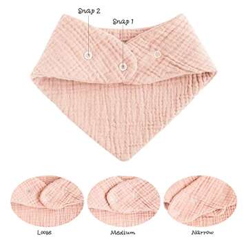 Konssy Muslin Baby Bibs 10 Pack Baby Bandana Drool Bibs 100% Cotton for Unisex Boys Girls,10 Solid Colors Set for Teething Drooling