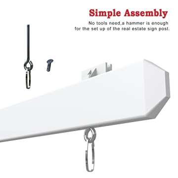 6 ft. Real Estate Sign Post Vinyl for Sale Sign for Rent Sign