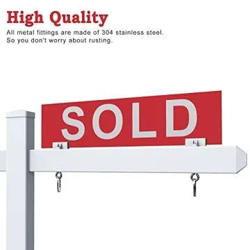 6 ft Real Estate Sign Post for Sale and Rent Signs