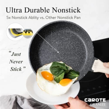 CAROTE 8-Inch Nonstick Frying Pan for Easy Cooking