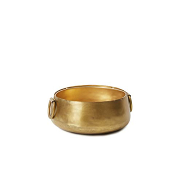 Decorative Gold Iron Handi Bowl - Elegant Indian Centerpiece for Home & Diwali