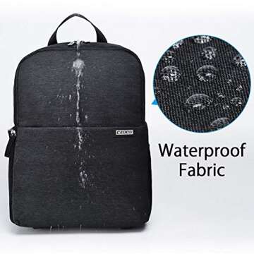 CADEN DSLR Backpack for Camera & Laptop Travel - Sleek Design