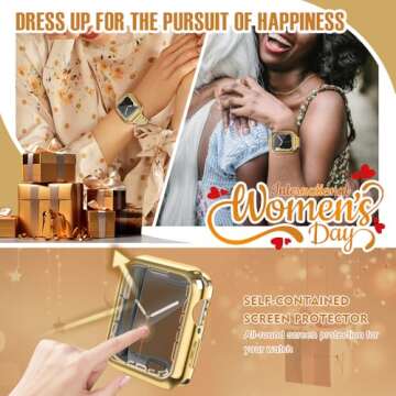 top4cus 45mm Cover Soft TPU Anti-Scratch Lightweight 45mm Iwatch Case All-Around Screen Protector, O...